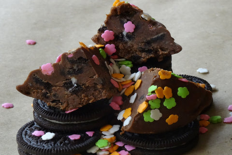 Chocolate Cookies and Sprinkles Fudge